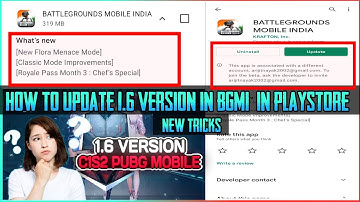 FINALLY BGMI 1.6 SHOW IN PLAYSTORE HOW TO UPDATED BGMI 1.6 VERSION M3 #update