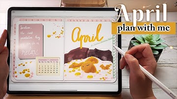 PLAN WITH ME | April 2022 Digital Bullet Journal Setup | Capycara theme | with iPad