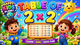 🎵 Learn the Table of 2 | Fun Math Song for Kids | Happy kids Planet 
