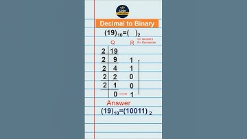 How to Find Decimal to Binary Number-19 #decimaltobinary  - CodeCompiler19 #numberconversion