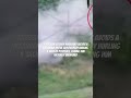 Russian soldier saves self throwing potatoes sack at ukrainian drone