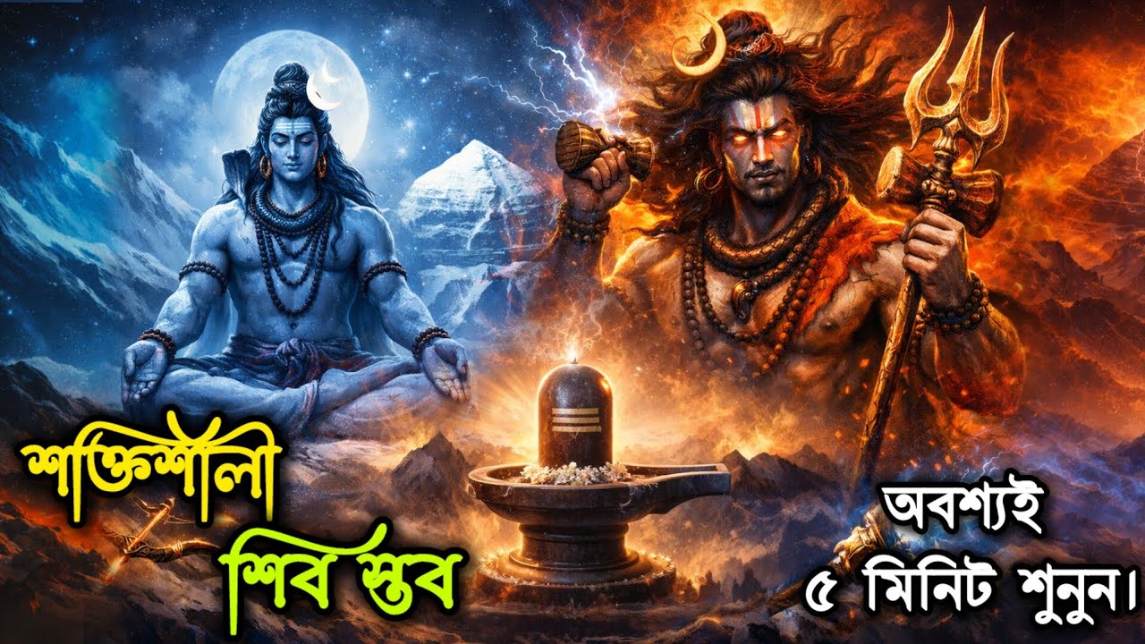 আজই শুনুন শিবের শক্তিশালী স্তব। শিবরাত্রিতে এই শিব স্তব শুনলেই বদলে যাবে আপনার ভাগ্য |🔥Shiva Stotra🔱