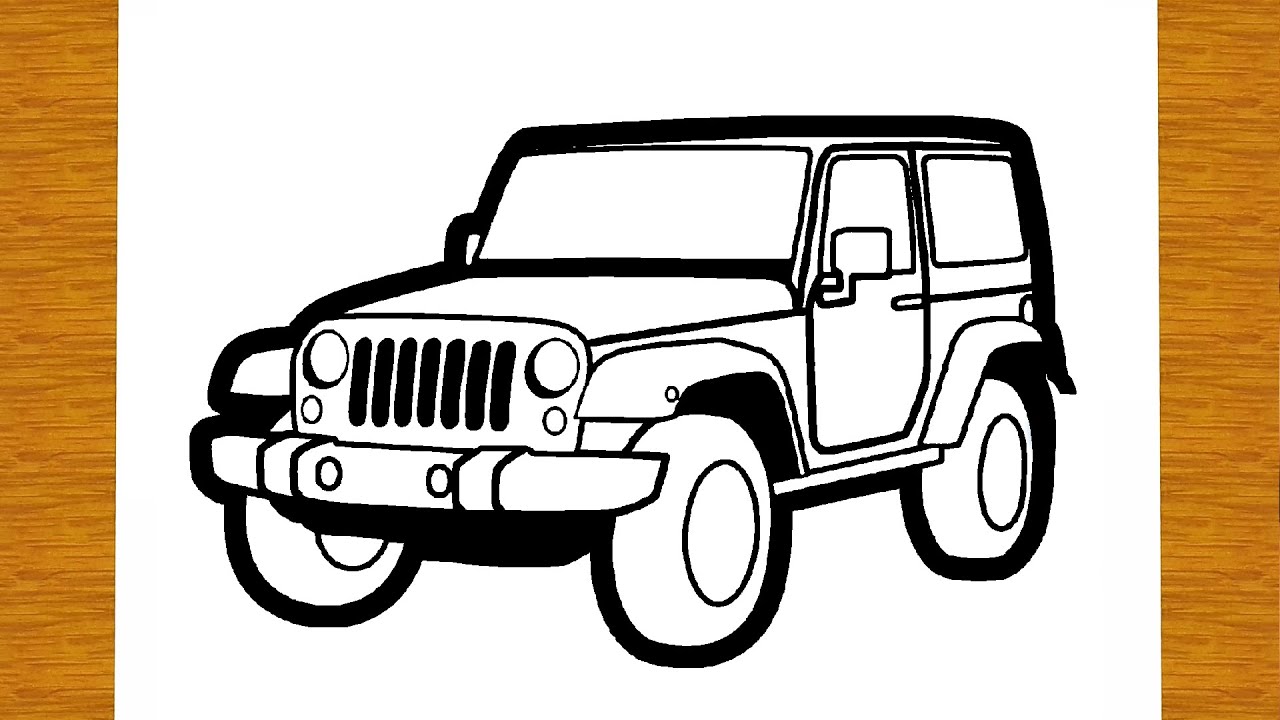 Top 155+ off road jeep drawing