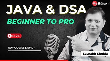 JAVA & DSA Full Course | Sunday LIVE | MySirG