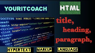 title, heading and paragraph tag in html||how to write paragraph in html|| #youtube #viral