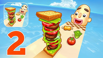 Sandwich Runner - Gameplay Walkthrough Part 2 - Level 11-20 (iOS, Android)