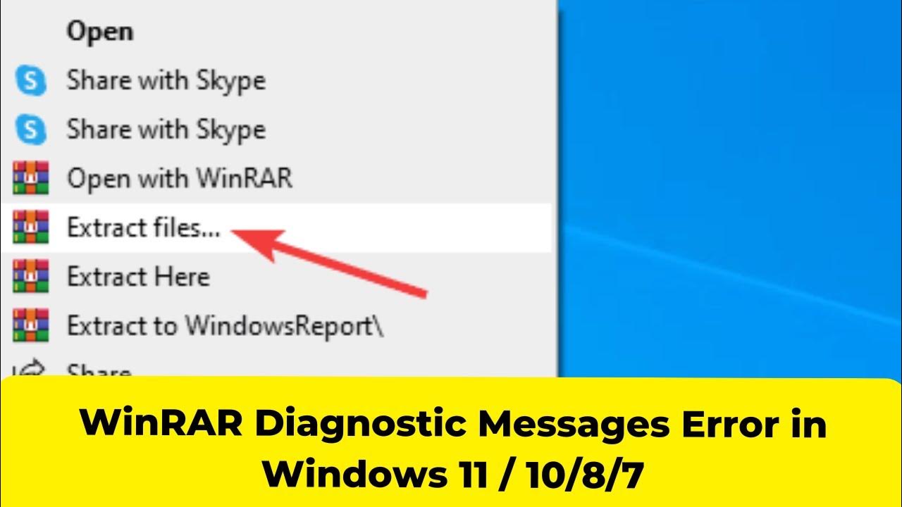 Winrar diagnostic messages error in windows 11 10 8 7 how to fix