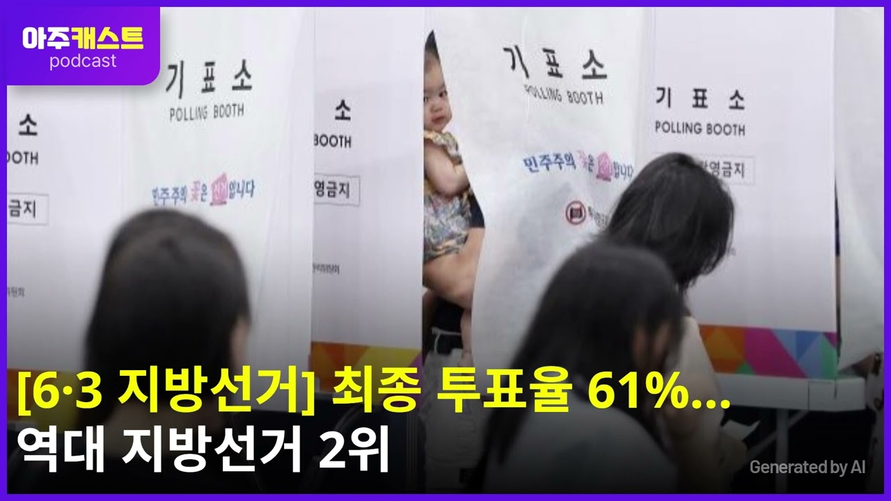 [6·3 지방선거] 최종 투표율 61%…역대 지방선거 2위