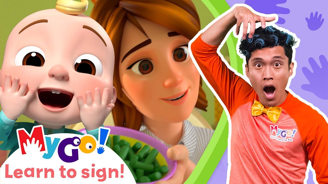 Yes, Yes Vegetables Song | CoComelon Nursery Rhymes | Sign Along - MyGo! Sign Language for Kids