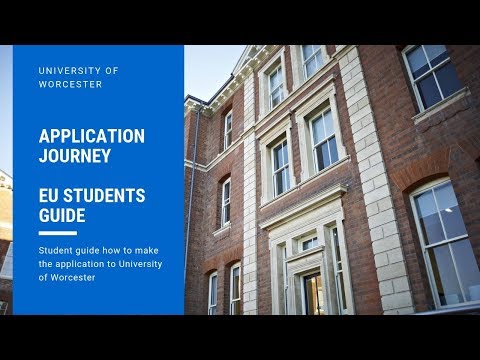 University of Worcester Application journey for EU students