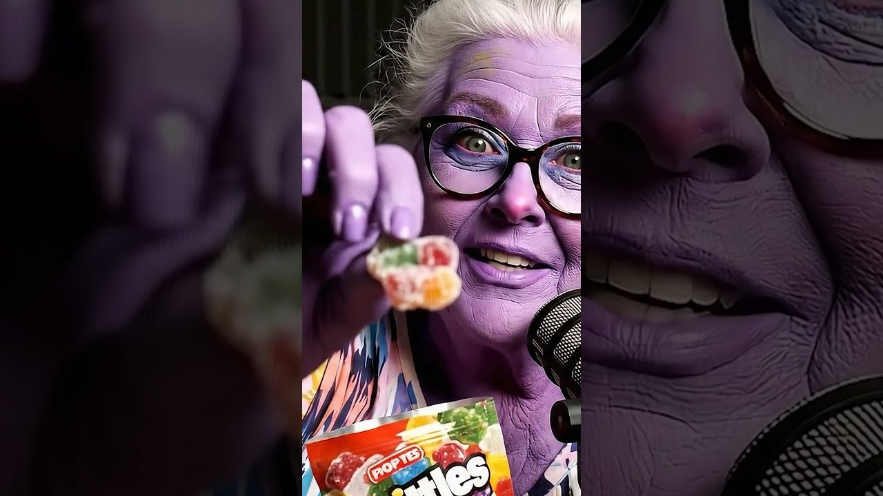 Grandma Tries FREEZE DRIED SKITTLES That CRUNCH ASMR