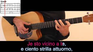 Je sto vicino a te di Pino Daniele - ♫ Tutorial di chitarra - Karaoke