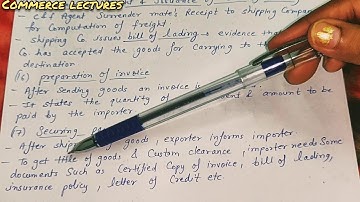 export procedure || export and import procedures & documentation || international business class 11