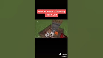 How to make a working trash can in Minecraft.#shorts