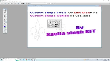 PHOTOSHOP Me Shape Create Karna Sikhe /Custom Shapes Tools Ke Use Jane /Edit Menu Ke Define Custom|