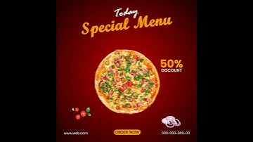 Thumbnail of pizza social ads animation