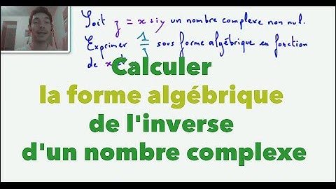Terminale S Calculer la forme algébrique de l