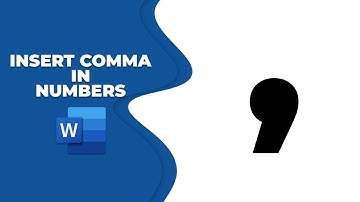 How to Insert comma in numbers in Ms word 2016