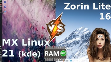 MX Linux 21 (kde) vs Zorin OS 16 Lite: RAM Usage