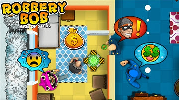Robbery Bob - Prison vs Robbery Bob 2 Gameplay Walkthrough Ep 124