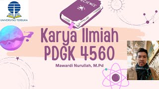 AKTIVITAS BELAJAR 1 !! Karya Ilmiah  PDGK 4560
