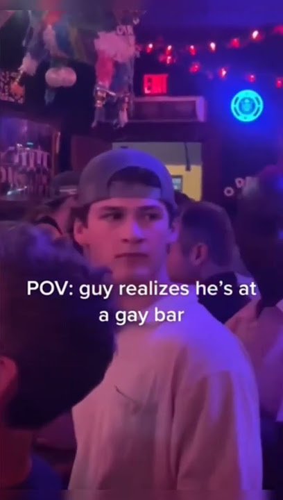 Guy realizes he's at a gay bar #shorts
