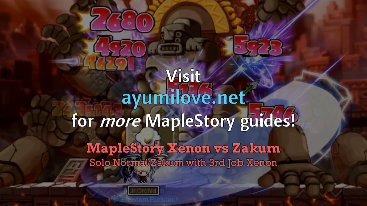 Ayumilove MapleStory Zakum vs Xenon 3rd  Job Solo Normal Mode