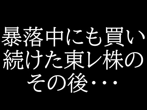 暴落中にも買い続けた東レ株のその後・・・