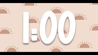 1 Minute Classroom Timer | Boho Classroom Timer | Neutral Classroom Timer