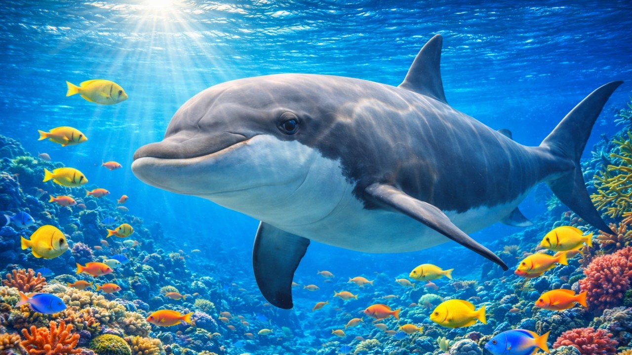 Deep Ocean Relaxation in 4K 🌊 Shark, Dolphin & Vibrant Reef Life (80 Minutes)