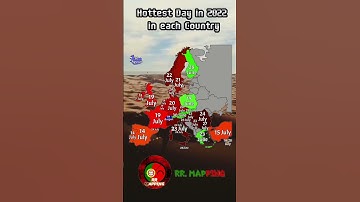 Hottest Day in 2022 in each Country #shorts #map #Europe #countries #2022