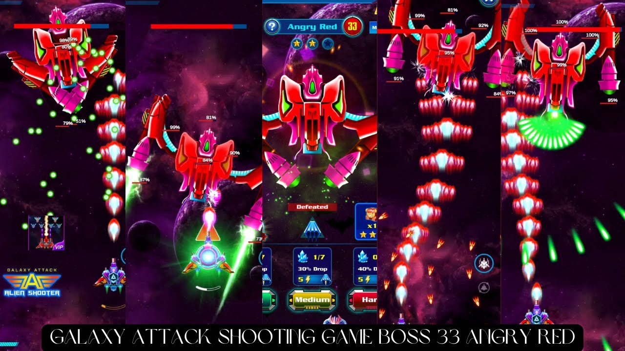 Galaxy Attack Shooting Game Boss 33 Angry Red | Zambario Gamers