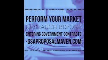 Government Contracts- Market Research