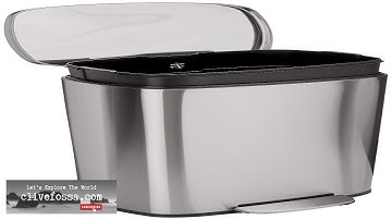 Amazon Basics Smudge Resistant Rectangular Trash Can With Soft Close Foot Pedal Brushed Review