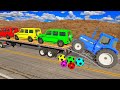 Flatbed Truck Mcqueen | Transportation with Truck - Pothole vs Car #14 - BeamNG.Drive