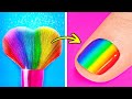 COLORFUL NAILS HACKS AND DIY BEAUTY TRICKS FOR GIRLS || Smart Beauty Gadgets By 123 GO Like!