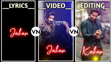 Vn App Trending Lyrics Video Editing | Vn Video Editor | Shake Lyrics Status Kaise Banaye |
