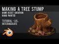 Tree Stump  |  Hand Painted  |  Tutorial  |  Game Asset  |  Blender