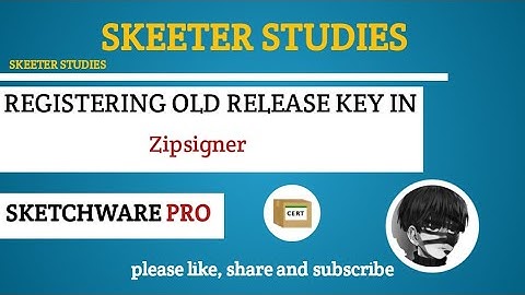 REGISTERING OF OLD RELEASE KEY IN ZIPSIGNER.