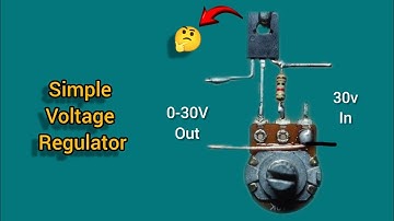 "*Diy DC Voltage Regulator*"|Simple DC voltage regulator using Bd139 transistor