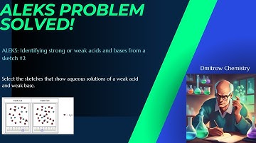 ALEKS: Identifying strong or weak acids and bases from a sketch #2