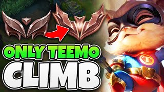 League Of Legends But I Only Play Teemo New Ranked Climb