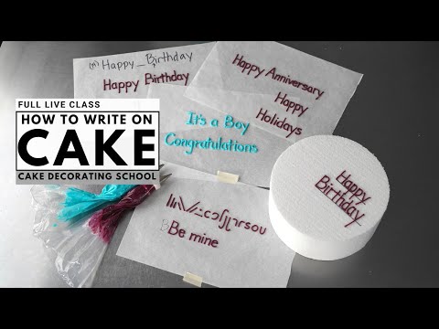 How to write on cake [ Cake Decorating For Beginners ]