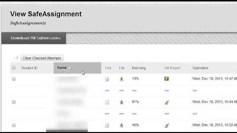 Blackboard 9.1.13: Download All SafeAssign Submissions for One SafeAssignment