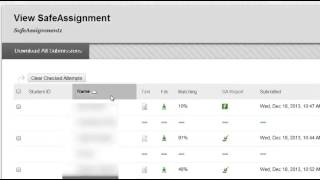 Blackboard 9.1.13: Download All SafeAssign Submissions for One SafeAssignment