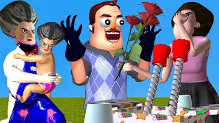 Scary Teacher 3D - Miss T and Child Troll Ice Scream 4 Exchange Gifts of Hello Neighbor Girlfriend