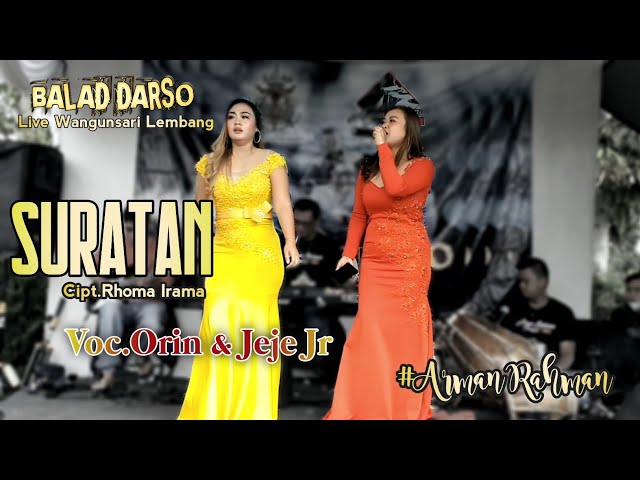 SURATAN Koplo || Arman Rahman - Voc Jeje Jr u0026 Orin || Balad Darso Live Villa 88 Lembang class=