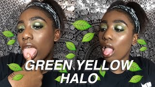 GREEN-YELLOW HALO EYE tutorial // MORPHE 35B