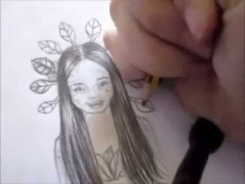 How To Draw Straight Hair And Doodle Youtube