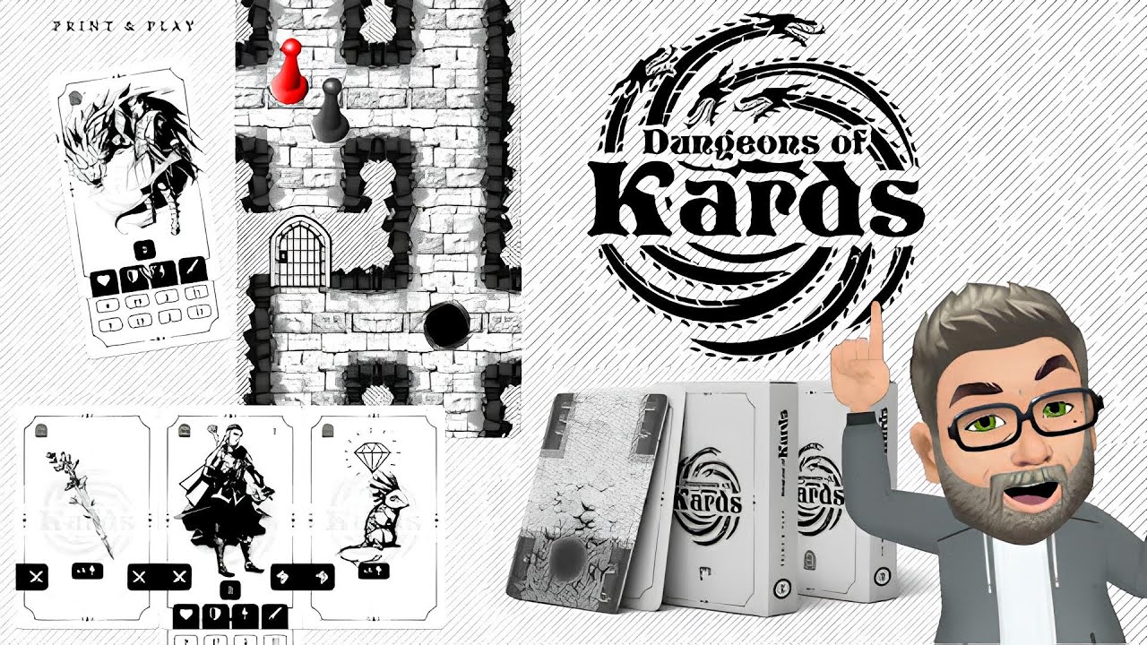 Dungeons of Kards - Print aNd Play - Joquinhos Hard